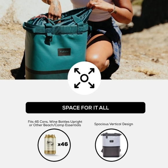 Igloo Reactor Portable 46 Can Soft Insulated Cinch Cooler Backpack Gray Tailgate - Picture 2 of 13